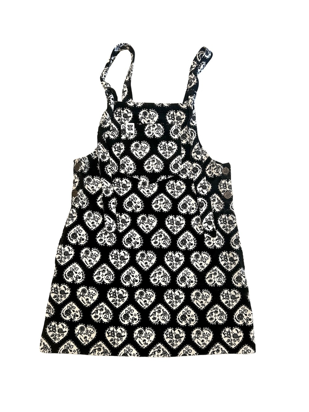 Lucy & Yak Heart Print Corduroy Dress